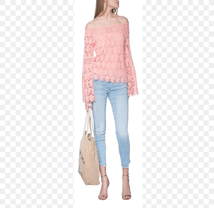 Jeans Shoulder Pink M Sleeve Blouse, PNG, 618x794px, Jeans, Blouse, Clothing, Joint, Neck Download Free