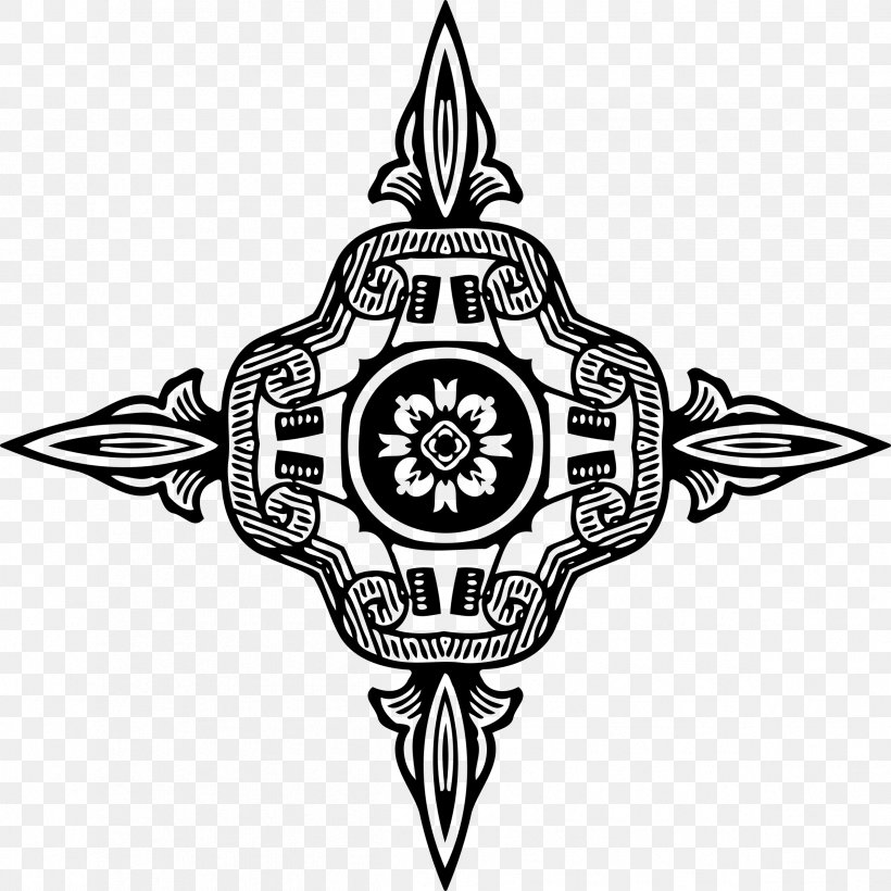 Symmetry Ornament Logo, PNG, 2394x2394px, Symmetry, Black And White, Crest, Cross, Geometry Download Free