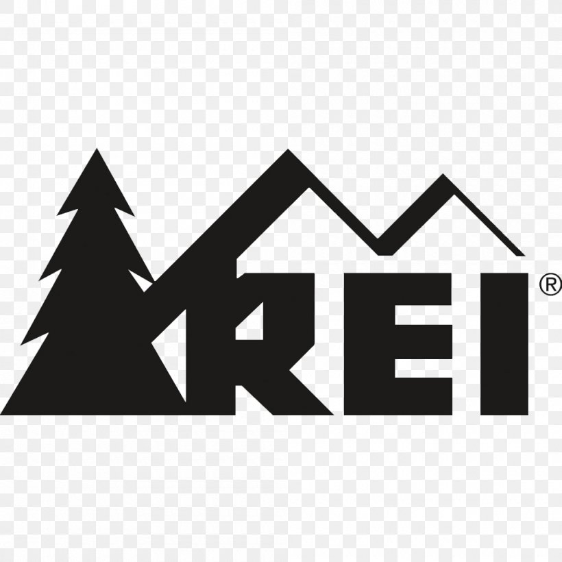 REI Logo Retail Brand Dick's Sporting Goods, PNG, 1000x1000px, Rei, Area, Black And White, Brand, Clothing Download Free