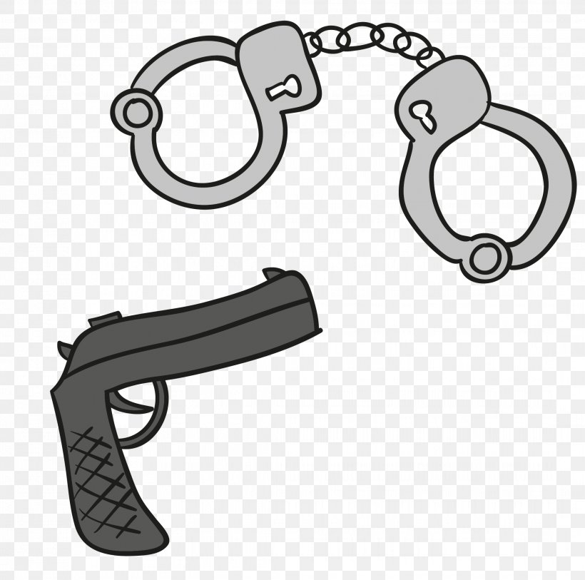 Handcuffs, PNG, 2167x2150px, Handcuffs, Area, Black And White, Cartoon, Clip Art Download Free