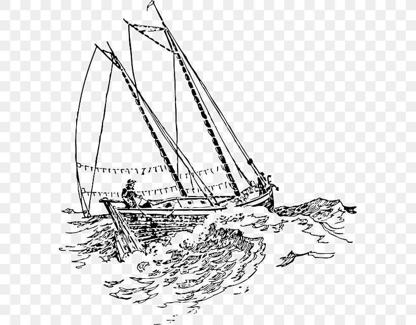 Sailboat Clip Art, PNG, 587x640px, Boat, Artwork, Baltimore Clipper, Black And White, Boating Download Free