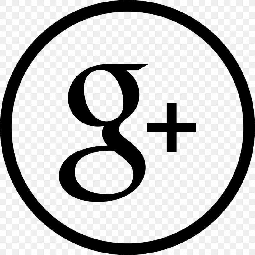 Google+ Like Button Symbol, PNG, 980x980px, Google, Area, Black And White, Brand, Button Download Free
