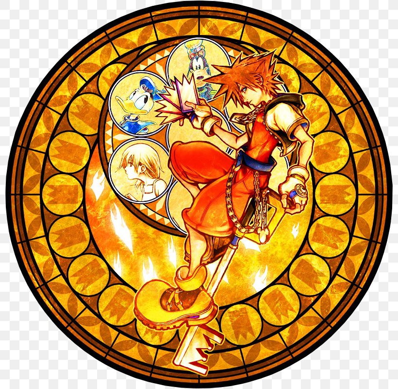 Kingdom Hearts χ Stained Glass Window, PNG, 800x800px, Stained Glass, Clock, Final Fantasy, Game, Glass Download Free