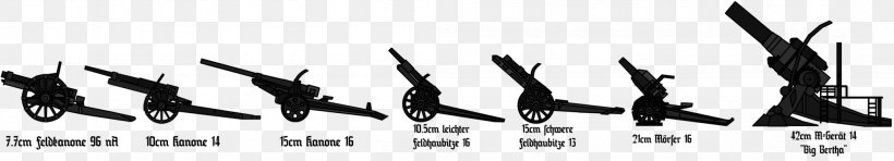 Artillery Howitzer Weapon Cannon, PNG, 2098x380px, Artillery, Art, Black, Black And White, Brand Download Free