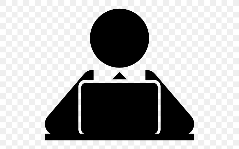 Man Working Desk, PNG, 512x512px, Laptop, Area, Black, Black And White, Computer Download Free