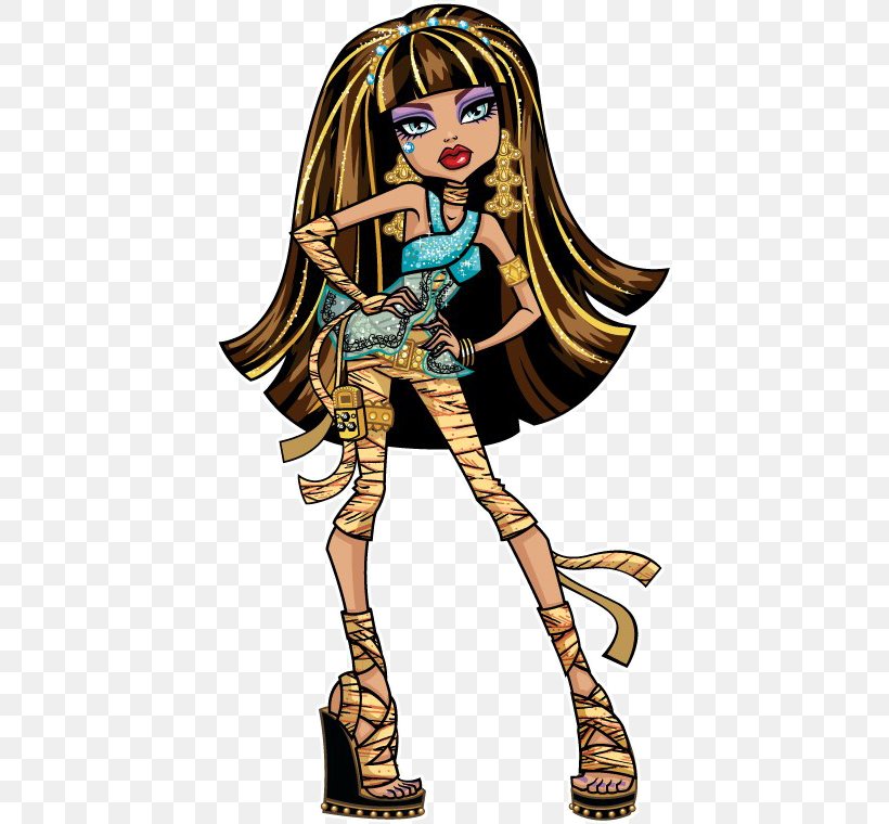 Monster High Cleo De Nile Doll Barbie, PNG, 423x760px, Watercolor, Cartoon, Flower, Frame, Heart Download Free