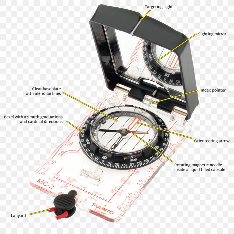 Orienteering Compass Measuring Instrument Map Azimuth, PNG, 1000x1000px, Orienteering, Azimuth, Compass, Graduation Ceremony, Hardware Download Free