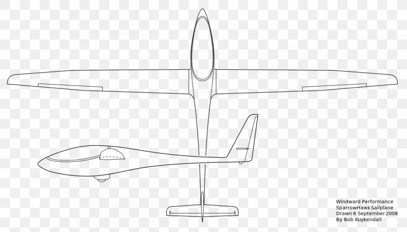 Aircraft Windward Performance SparrowHawk Flight Glider Airplane, PNG, 1200x687px, Aircraft, Airplane, Black And White, Diagram, Drawing Download Free