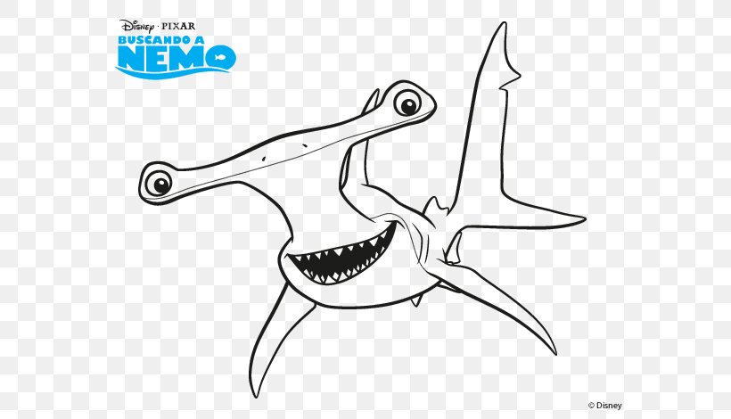 Bruce Coloring Book Shark Nemo Darla, PNG, 600x470px, Watercolor, Cartoon, Flower, Frame, Heart Download Free