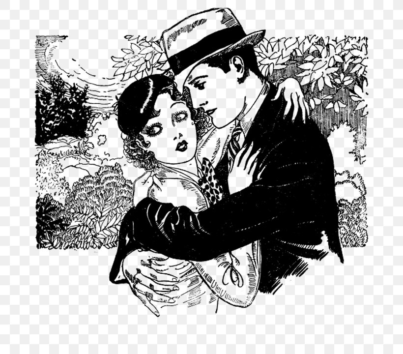 Cartoon Black-and-white Romance Interaction Drawing, PNG, 740x720px, Cartoon, Blackandwhite, Drawing, Gesture, Interaction Download Free