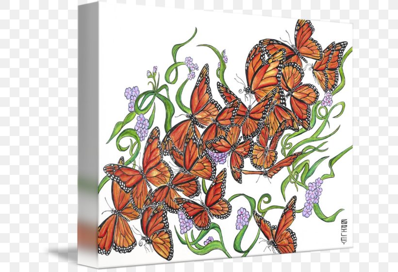 Monarch Butterfly Insect Art, PNG, 650x560px, Monarch Butterfly, Animal, Art, Butterfly, Drawing Download Free