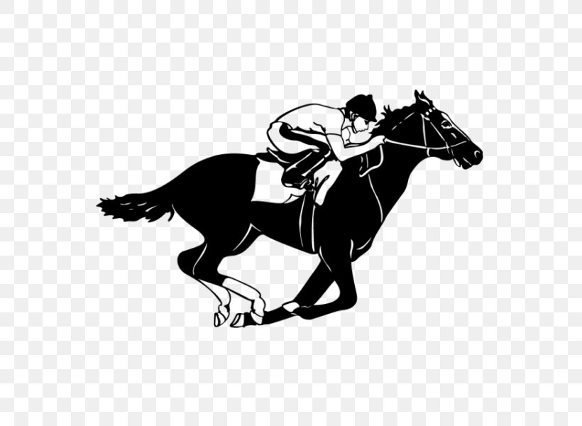 Thoroughbred Preakness Stakes Horse Racing Decal Sticker, PNG, 600x600px, Thoroughbred, Belmont Stakes, Black, Black And White, Bridle Download Free