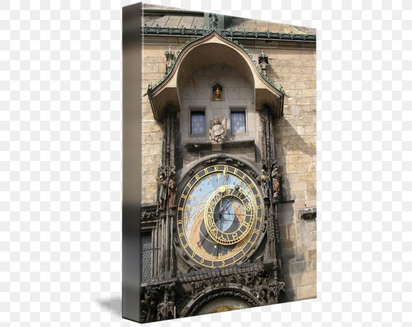 Prague Astronomical Clock Clock Tower Middle Ages Gallery Wrap, PNG, 452x650px, Prague Astronomical Clock, Architecture, Art, Building, Canvas Download Free