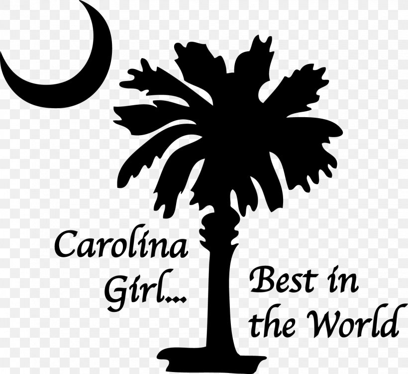 Sabal Palm Flag Of South Carolina Decal Arecaceae Moon, PNG, 1633x1500px, Sabal Palm, Arecaceae, Arecales, Black And White, Branch Download Free