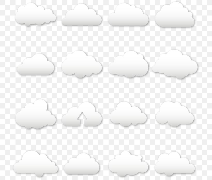 Black And White Clip Art, PNG, 732x697px, White, Black And White, Cloud, Copyright, Monochrome Download Free
