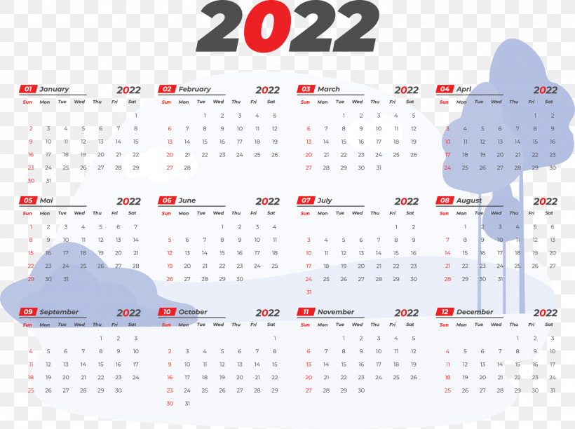 Printable Yearly Calendar 2022 2022 Calendar Template, PNG, 3000x2242px, Office Supplies, Calendar System, Geometry, Line, Mathematics Download Free