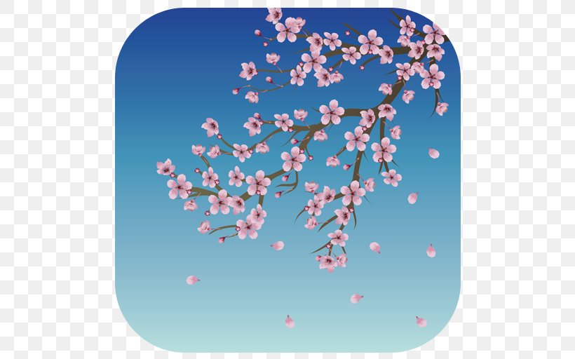 Cherry Blossom Kyoto, PNG, 512x512px, Cherry Blossom, Blossom, Blue, Branch, Cherry Download Free