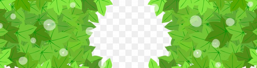 Vector Cartoon Green Leaf Banner Border, PNG, 2134x571px, Animation, Drawing, Ecosystem, Energy, Euclidean Geometry Download Free