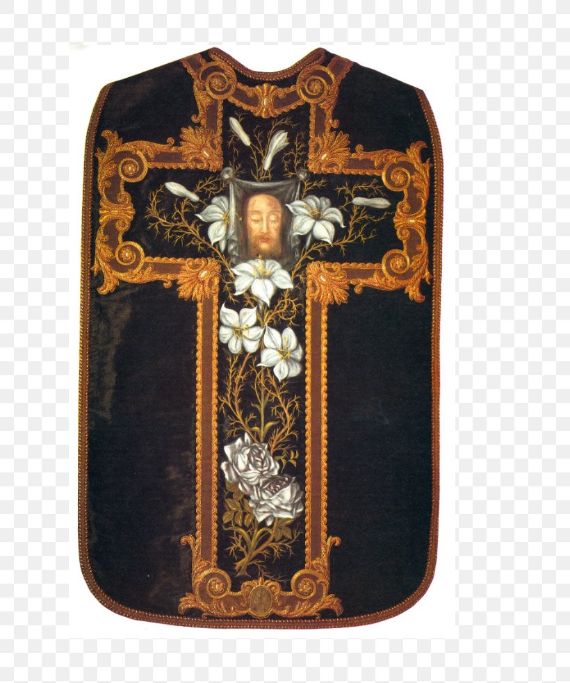 Crucifix Saint Chasuble Vestment Holy Face Of Jesus, PNG, 621x983px, Crucifix, Artifact, Catholicism, Chasuble, Christian Cross Download Free
