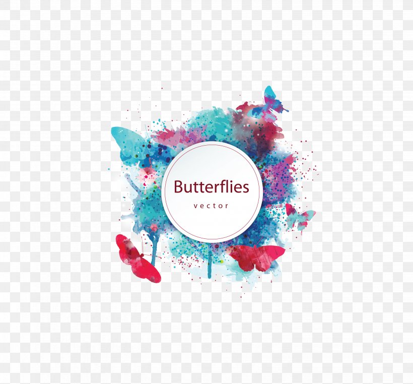 Butterfly Watercolor Painting, PNG, 2862x2662px, Butterfly, Art, Brand, Drawing, Logo Download Free