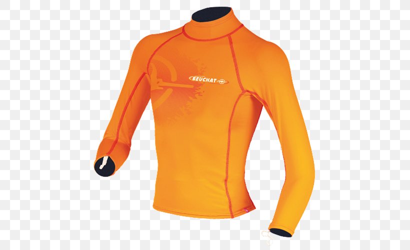 T-shirt Rash Guard Underwater Diving Scuba Diving Sleeve, PNG, 500x500px, Tshirt, Active Shirt, Beuchat, Cressisub, Diving Equipment Download Free
