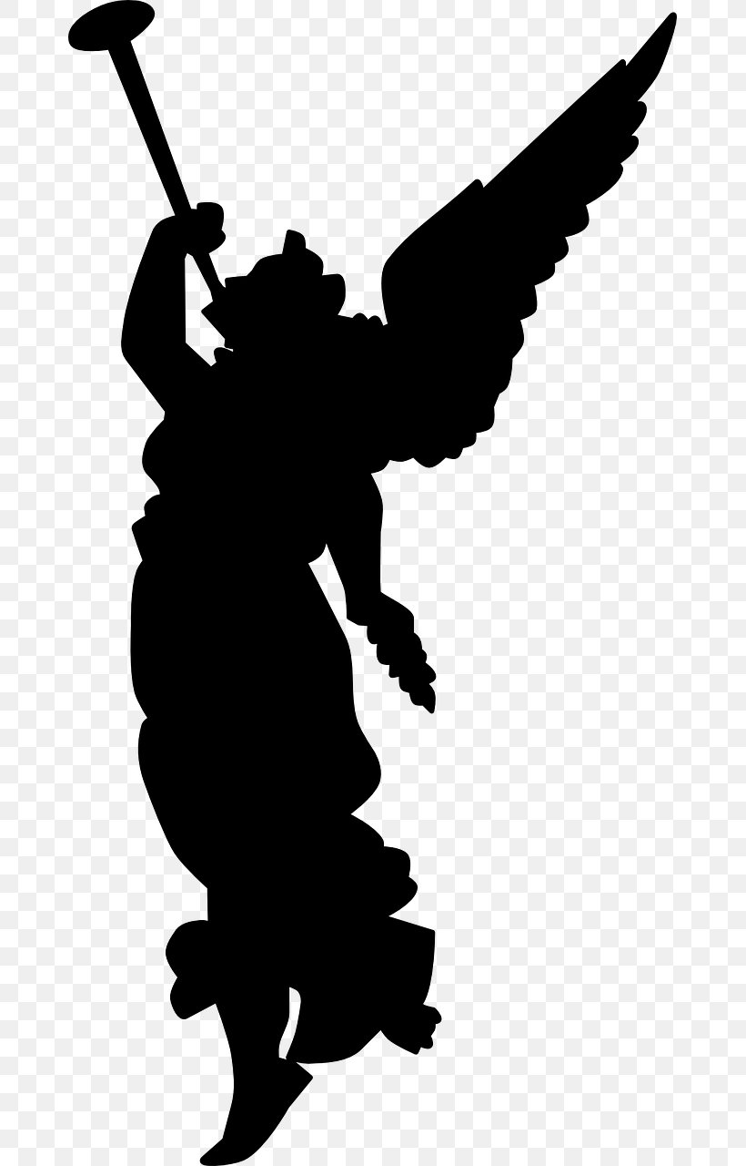 Christmas Silhouette Angel Clip Art, PNG, 669x1280px, Christmas, Angel, Art, Black And White, Drawing Download Free