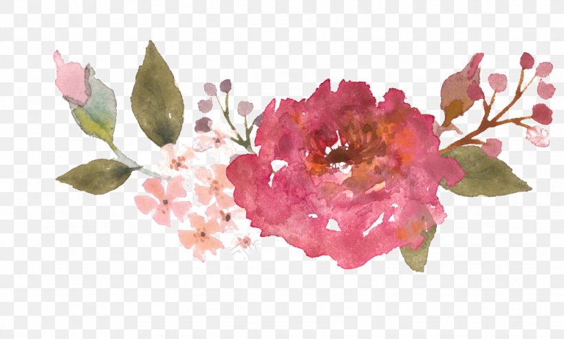 Flower Bouquet Floral Design Watercolor Painting Vintage Clothing, PNG, 1024x617px, Flower, Artificial Flower, Blossom, Branch, Chinese Peony Download Free