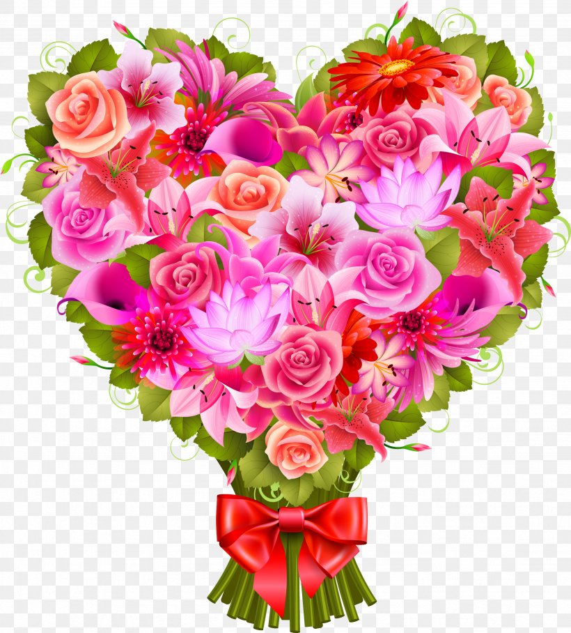 Flower Bouquet Heart Valentine's Day Clip Art, PNG, 2464x2731px, Flower, Annual Plant, Cut Flowers, Floral Design, Floristry Download Free