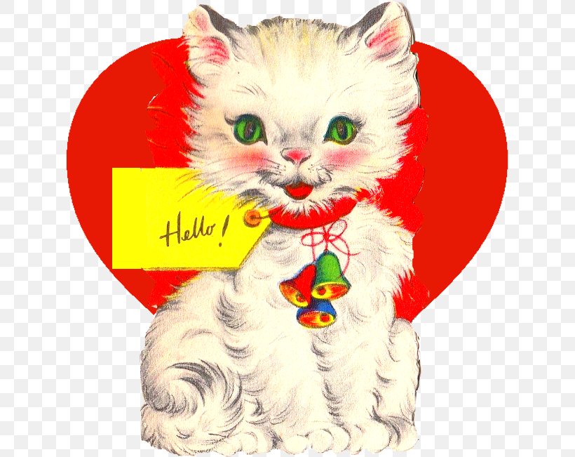 Kitten Whiskers Rudolph Christmas Ornament Christmas Card, PNG, 633x651px, Kitten, Carnivoran, Cat, Cat Like Mammal, Christmas Download Free