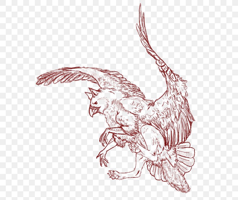 Chicken Bird Of Prey Legendary Creature, PNG, 730x690px, Chicken, Arm, Art, Beak, Bird Download Free