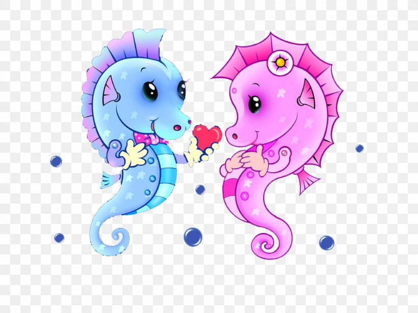 Seahorse Cartoon Illustration, PNG, 888x666px, Watercolor, Cartoon, Flower, Frame, Heart Download Free