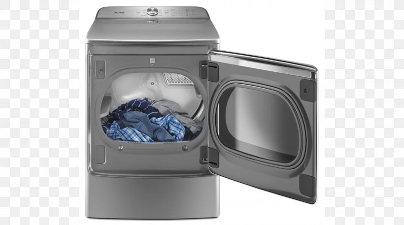 Clothes Dryer Maytag Home Appliance Washing Machines Laundry, PNG, 1440x804px, Clothes Dryer, Cubic Foot, Electricity, Hardware, Home Appliance Download Free