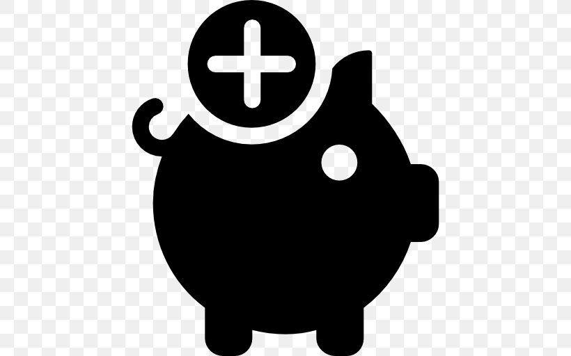 Piggy Bank Money Clip Art, PNG, 512x512px, Bank, Bank Account, Black, Black And White, Finance Download Free
