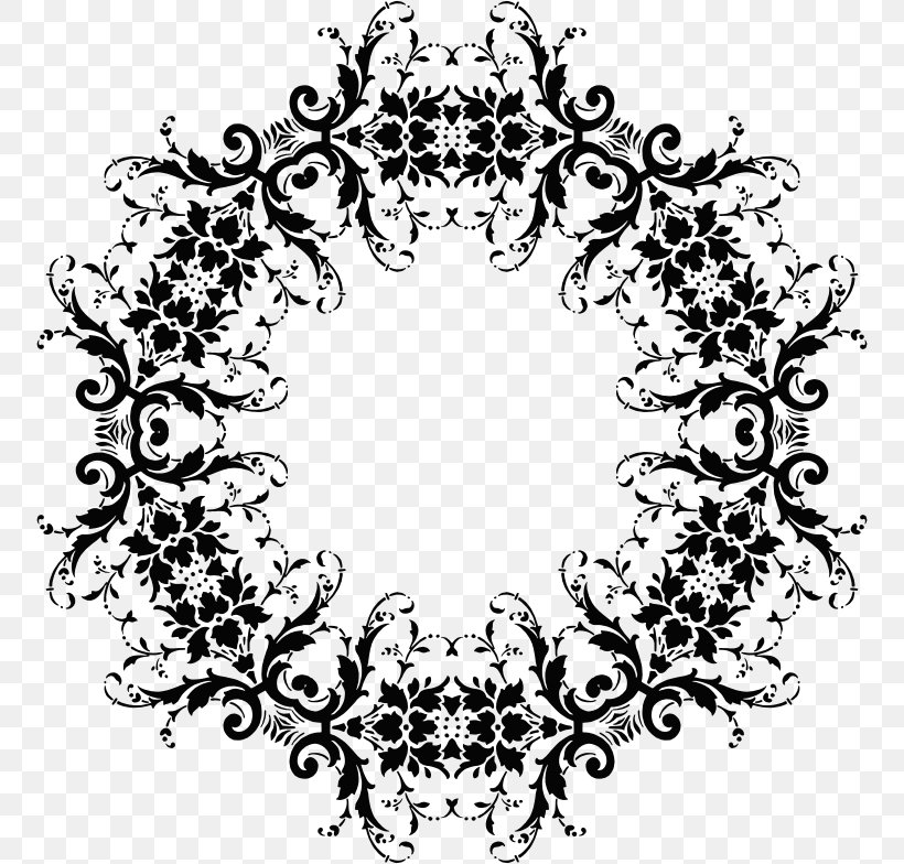 Floral Design Line Art Clip Art, PNG, 754x784px, Floral Design, Art, Black, Black And White, Body Jewelry Download Free