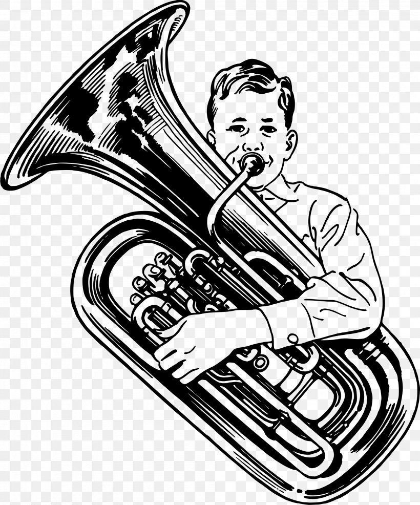 Tuba Drawing Brass Instruments Sousaphone Clip Art, PNG, 1994x2400px, Watercolor, Cartoon, Flower, Frame, Heart Download Free
