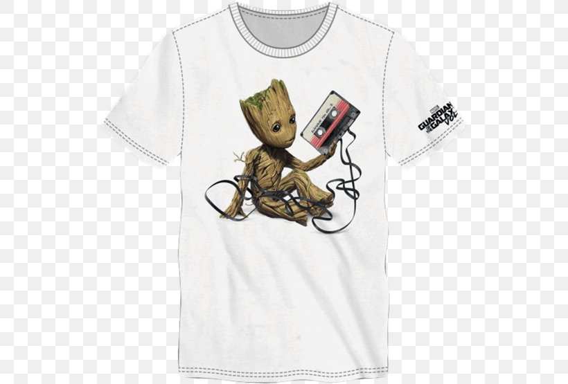 Baby Groot Star-Lord T-shirt Compact Cassette, PNG, 555x555px, Groot, Baby Groot, Brand, Bucky Barnes, Captain America Download Free