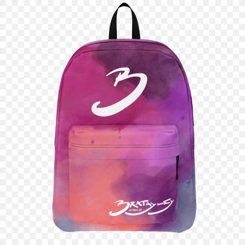 Bag Backpack T-shirt YouTuber Lunchbox, PNG, 1024x1024px, Bag, Backpack, Lunchbox, Magenta, Paint Download Free