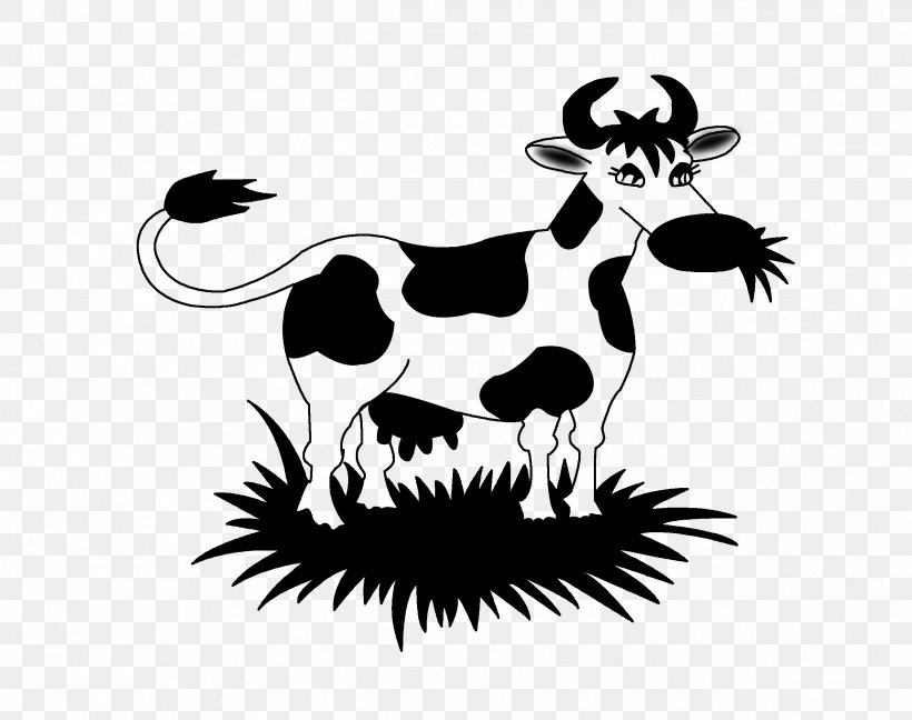 Dairy Cattle Horse Dog Clip Art, PNG, 2543x2010px, Dairy Cattle, Blackandwhite, Bovine, Canidae, Cartoon Download Free