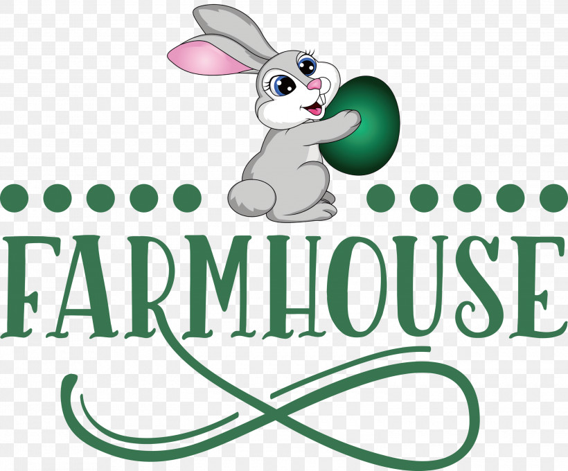 Farmhouse, PNG, 3000x2491px, Farmhouse, Cartoon, Easter Bunny, Green, Logo Download Free