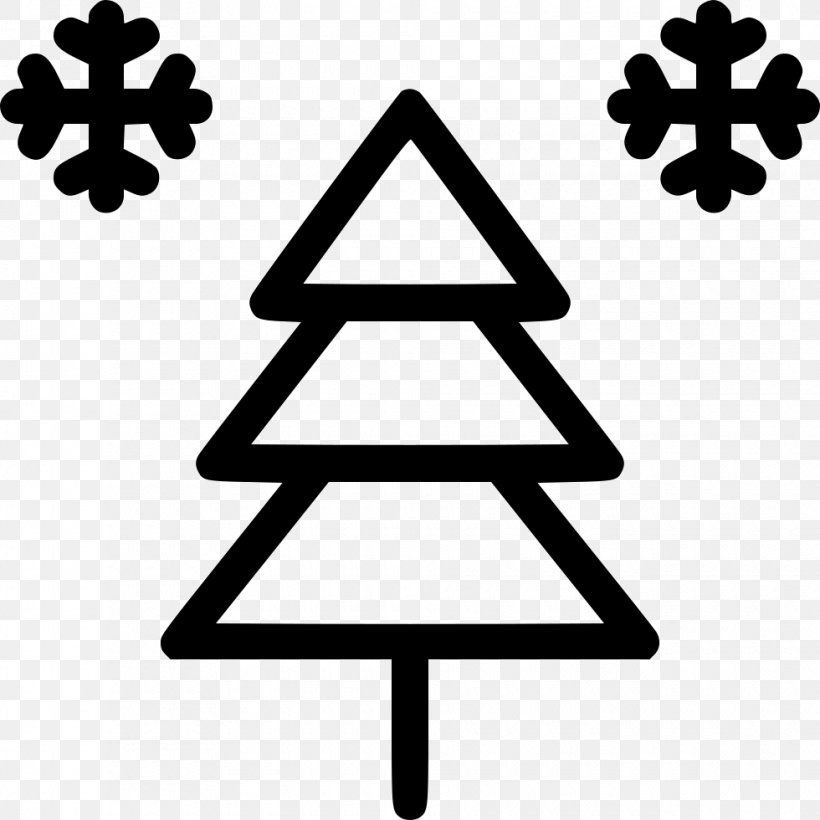 Tree Spruce, PNG, 980x980px, Tree, Area, Black And White, Christmas Day, Christmas Tree Download Free