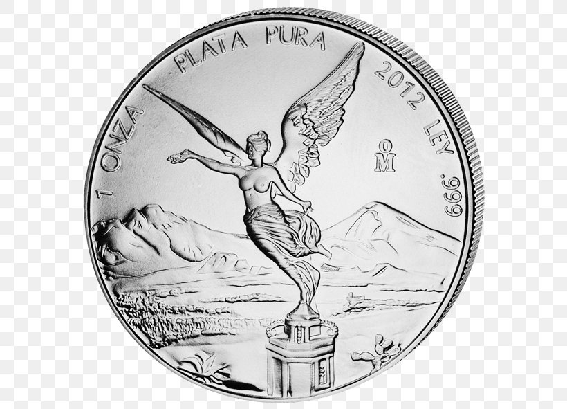 Silver Coin Libertad APMEX, PNG, 600x591px, Coin, Apmex, Black And White, Bullion, Bullion Coin Download Free