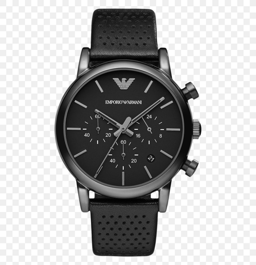 Emporio Armani AR1737 Watch Black Leather Strap Chronograph, PNG, 600x850px, Armani, Black, Black Leather Strap, Brand, Buckle Download Free