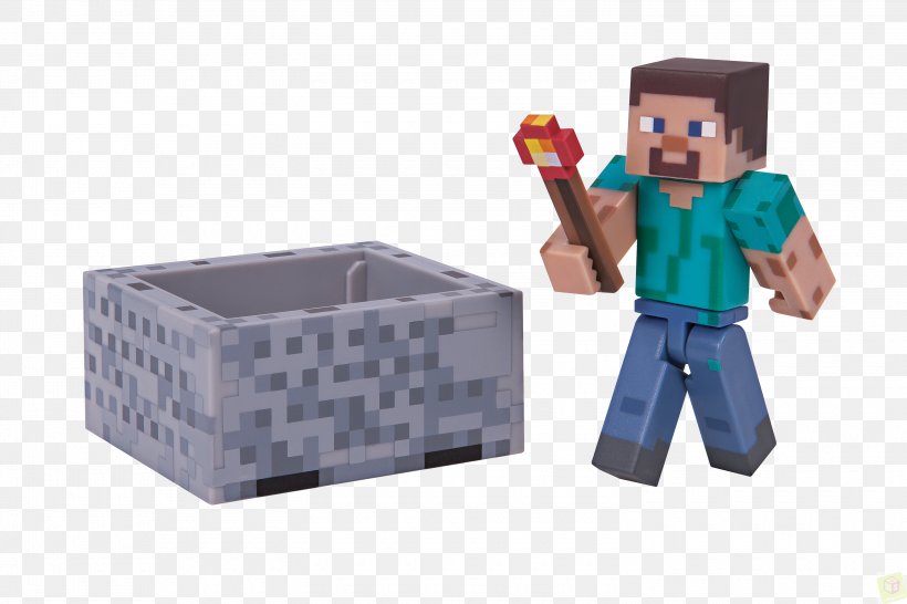 Minecraft Video Game Survival Action & Toy Figures Minecart, PNG, 3000x2000px, Minecraft, Action Toy Figures, Bandai, Figurine, Gamestop Download Free