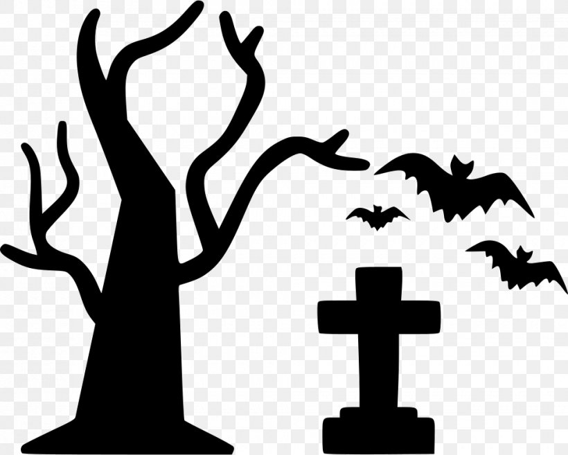 Halloween Tree Silhouette, PNG, 980x786px, Halloween, Blackandwhite, Cemetery, Death, Grave Download Free