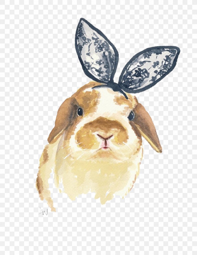 Holland Lop Rabbit Watercolor Painting Printmaking, PNG, 999x1288px, Holland Lop, Art, Color, Cuteness, Domestic Rabbit Download Free