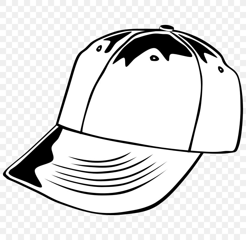 Baseball Cap Hat Clip Art, PNG, 800x800px, Baseball Cap, Artwork, Baseball, Black, Black And White Download Free