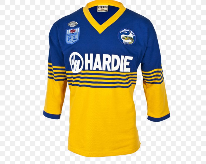 Parramatta Eels National Rugby League South Sydney Rabbitohs T-shirt Jersey, PNG, 550x653px, Parramatta Eels, Active Shirt, Blue, Brand, Clothing Download Free