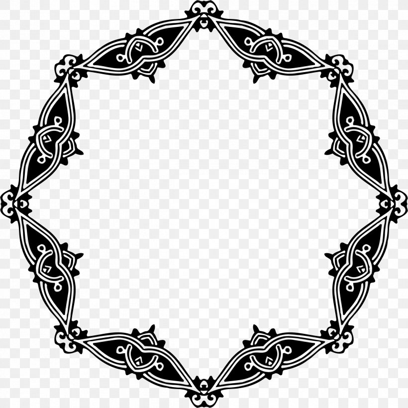 Borders And Frames Clip Art, PNG, 2398x2398px, Borders And Frames, Art, Black And White, Body Jewelry, Creative Market Download Free