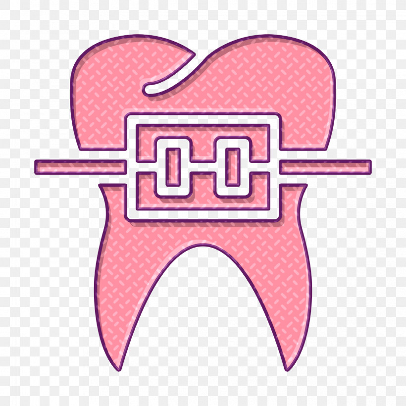 Braces Icon Dentist Icon Dentistry Icon, PNG, 1244x1244px, Braces Icon, Dentist Icon, Dentistry Icon, Line, Pink Download Free