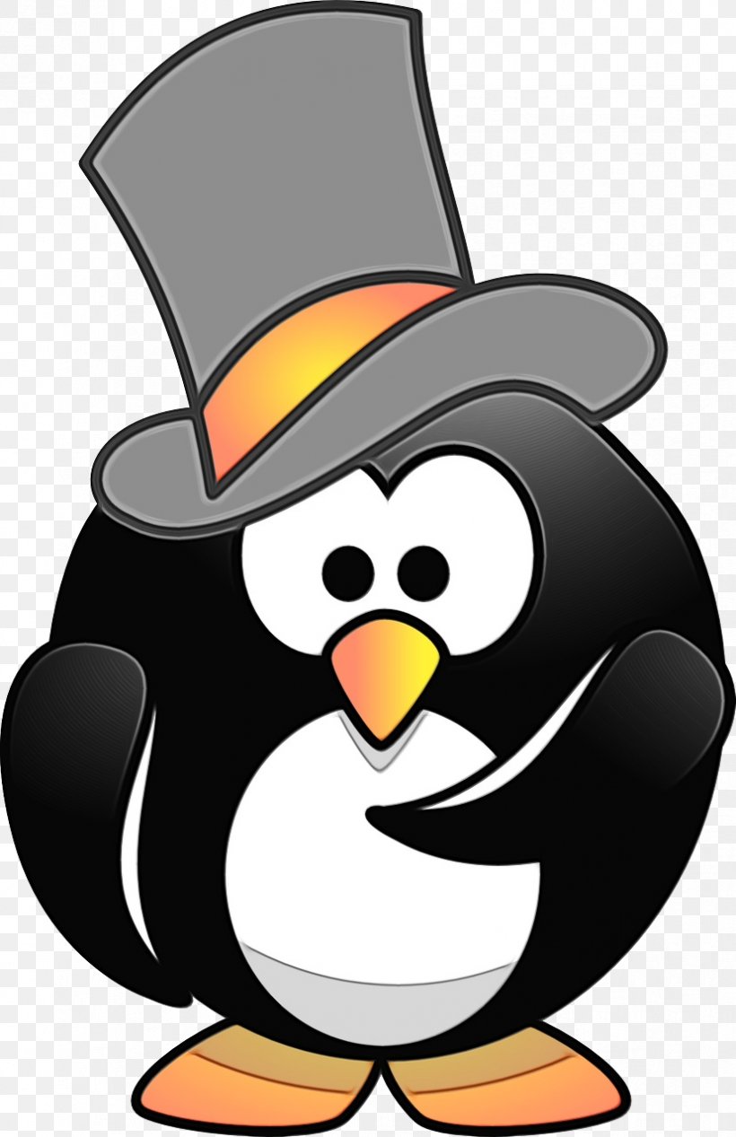 Penguin, PNG, 828x1280px, Watercolor, Bird, Cartoon, Fictional Character, Flightless Bird Download Free